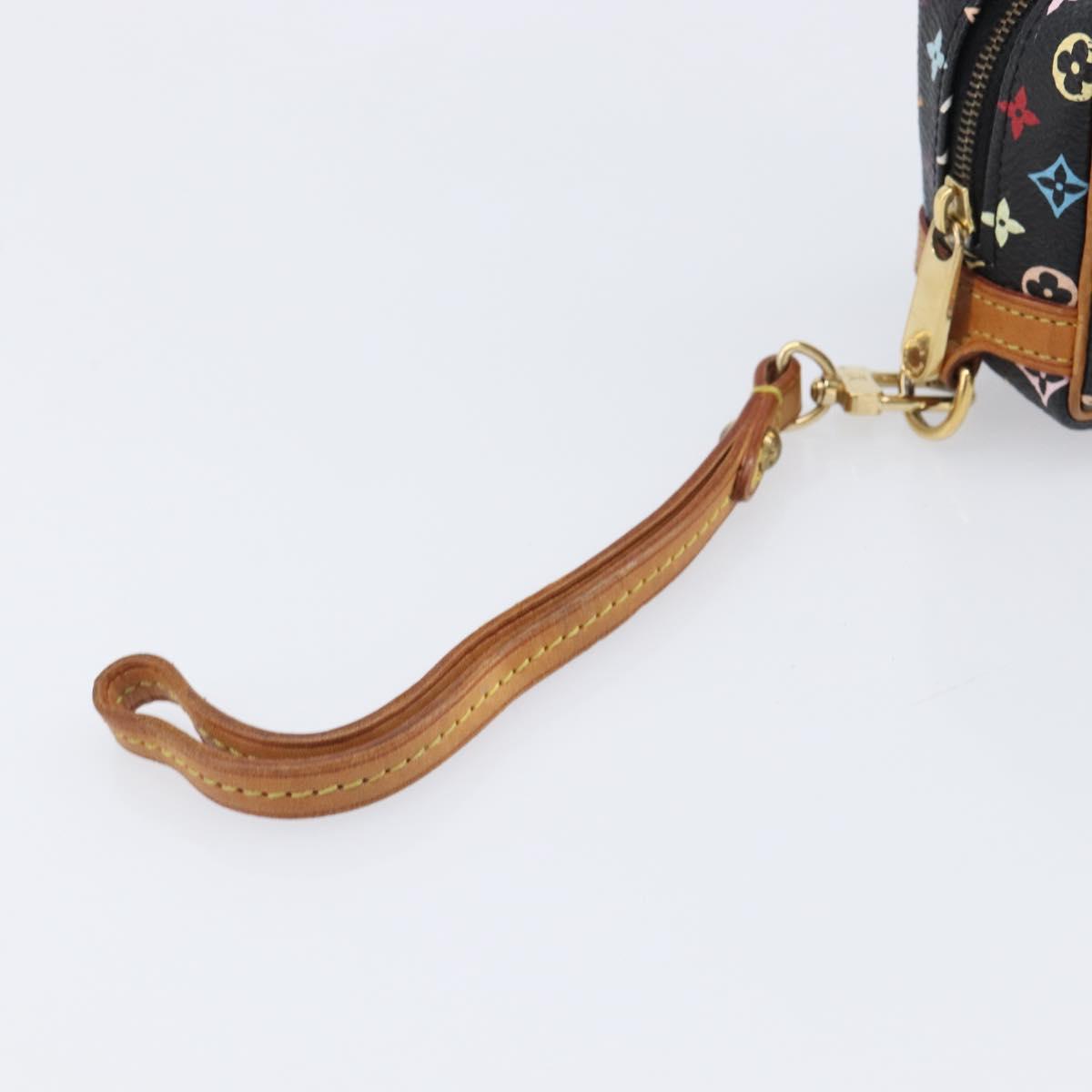 LOUIS VUITTON Monogram Multicolor Trousse Wapity Pouch Black M58034 Auth 206275A