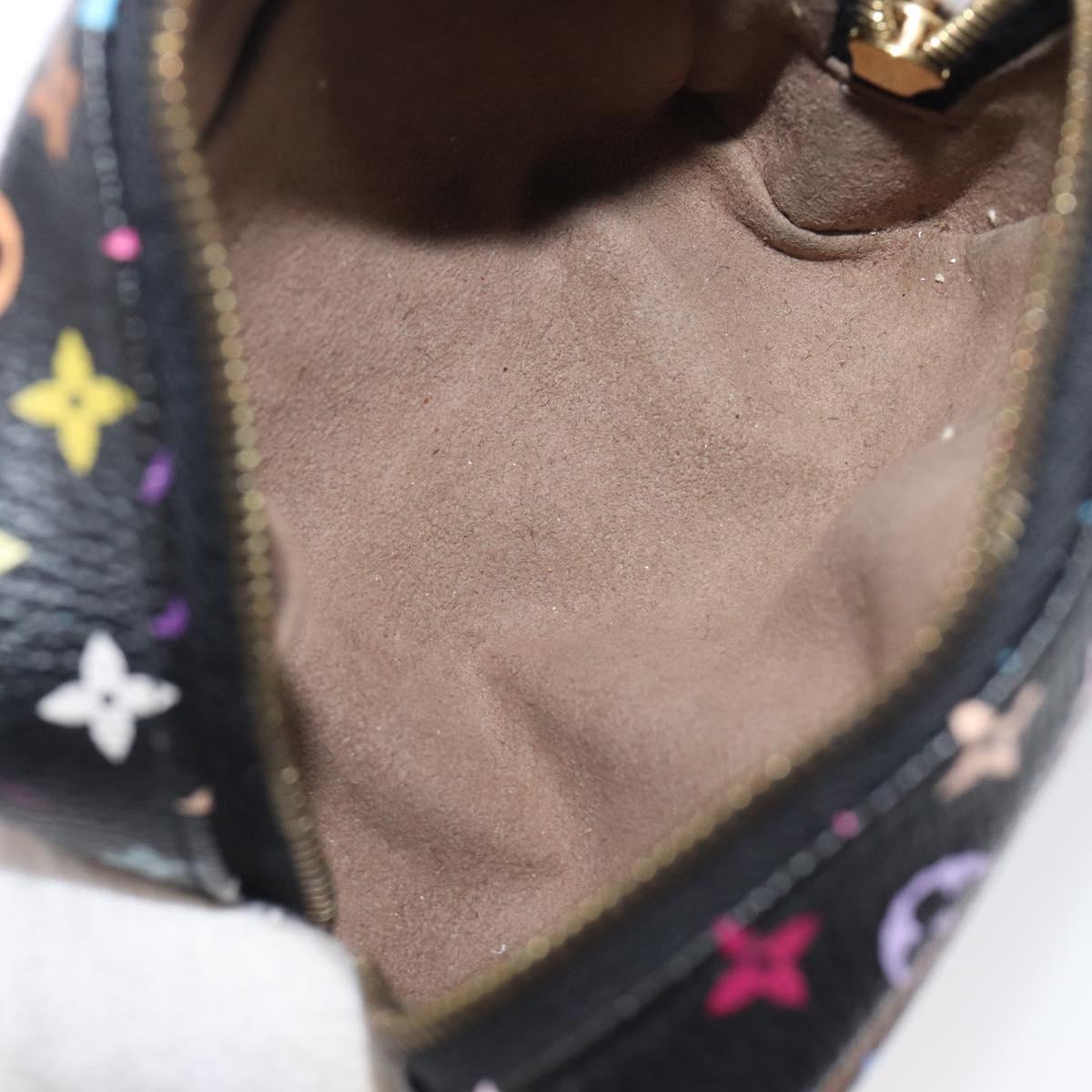 LOUIS VUITTON Monogram Multicolor Trousse Wapity Pouch Black M58034 Auth 206275A