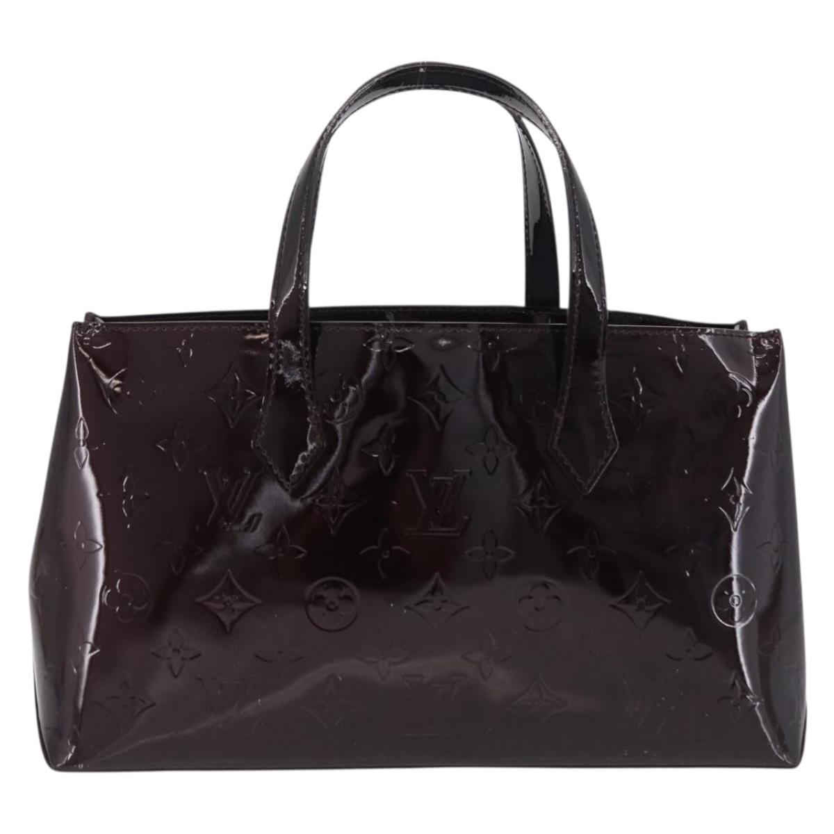 LOUIS VUITTON Monogram Vernis Wilshire PM Hand Bag Amarante M93641 Auth 206294A