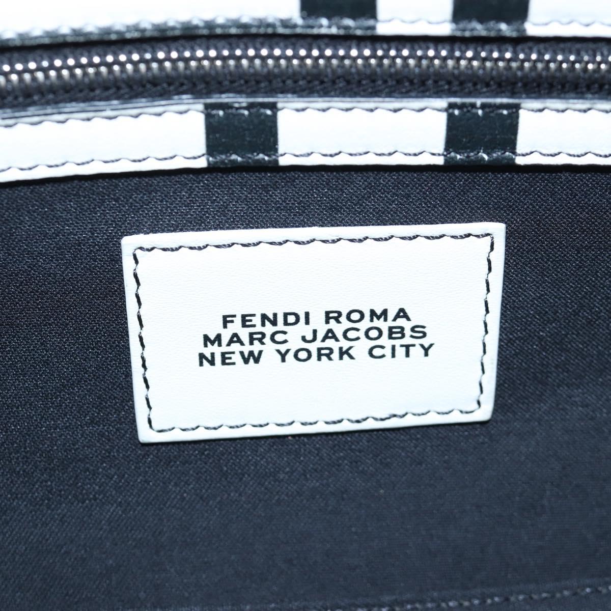 FENDI Mamma Baguette Shoulder Bag Leather Mark Jacobs Black 8BR600 Auth 206295M