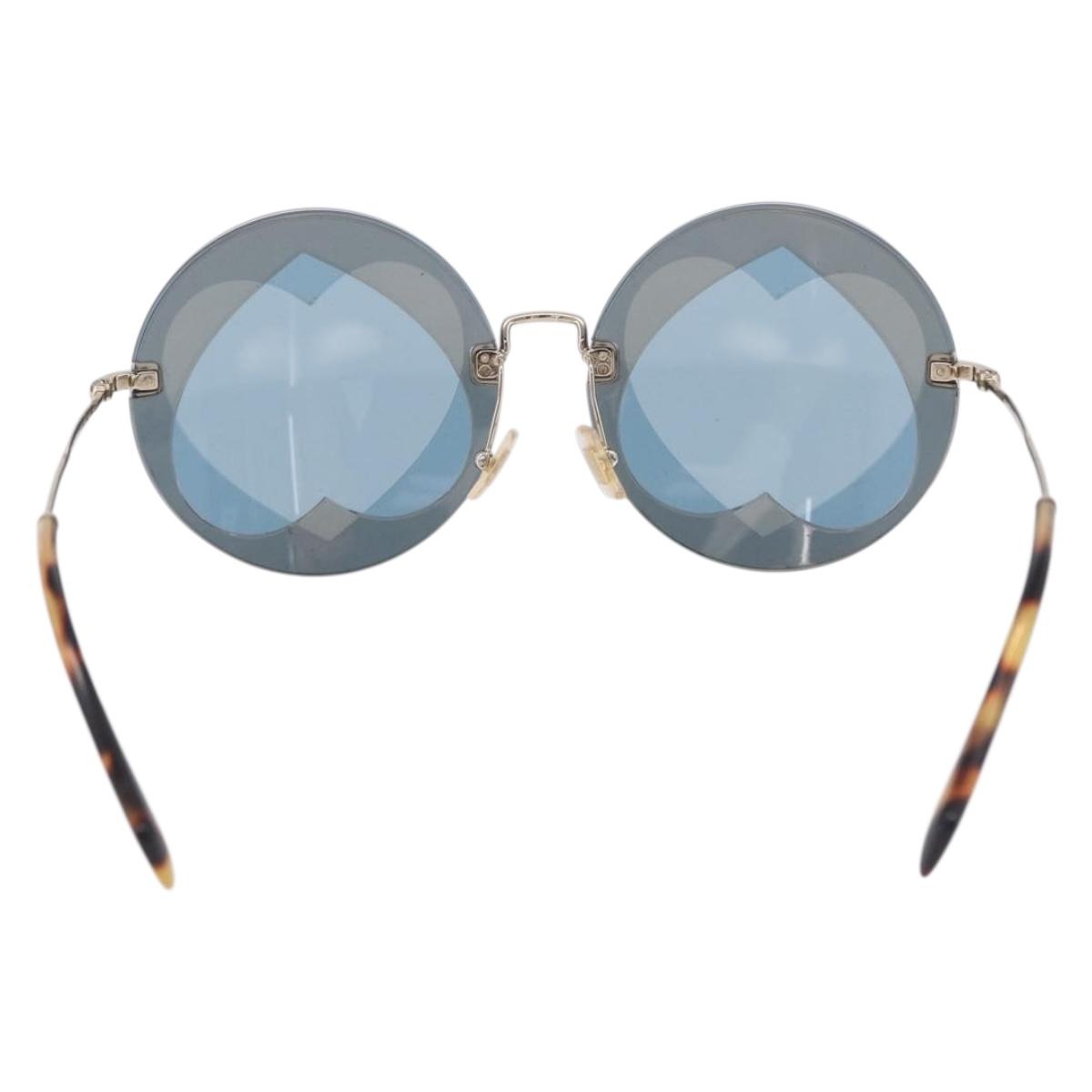 Miu Miu Sunglasses metal Silver Auth 206297A