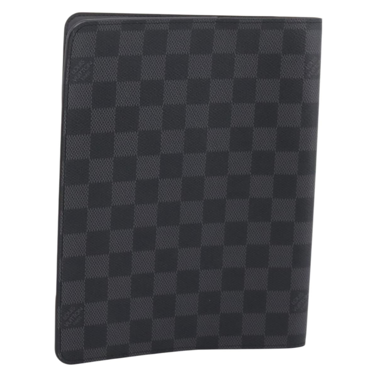 LOUIS VUITTON Damier Graphite Agenda Bureau Note Cover R20974 LV Auth 206298V