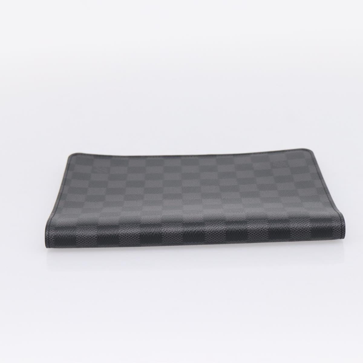 LOUIS VUITTON Damier Graphite Agenda Bureau Note Cover R20974 LV Auth 206298V