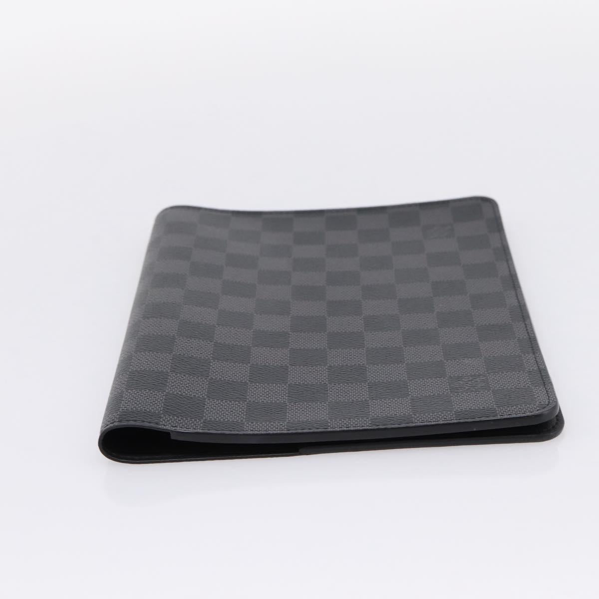 LOUIS VUITTON Damier Graphite Agenda Bureau Note Cover R20974 LV Auth 206298V