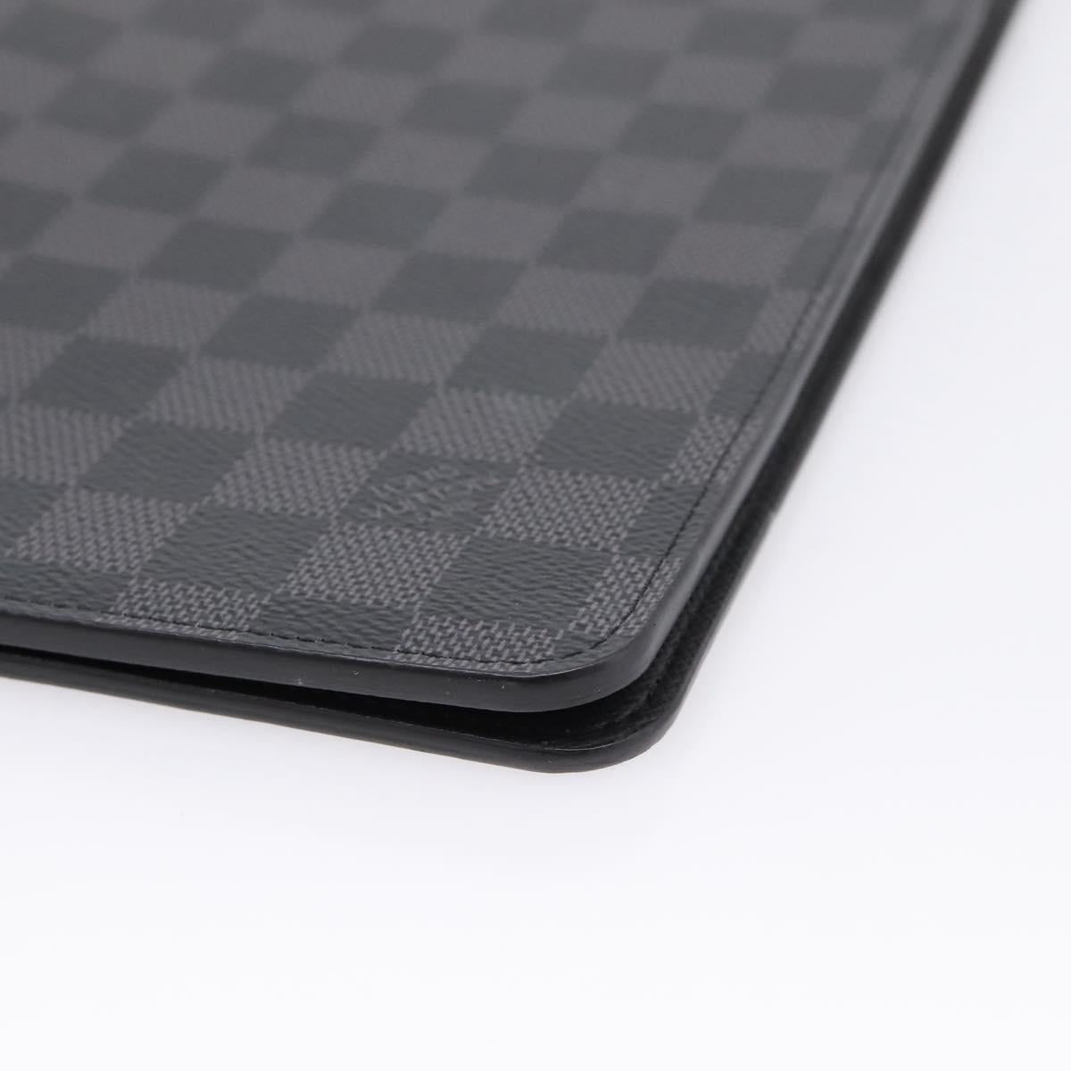 LOUIS VUITTON Damier Graphite Agenda Bureau Note Cover R20974 LV Auth 206298V
