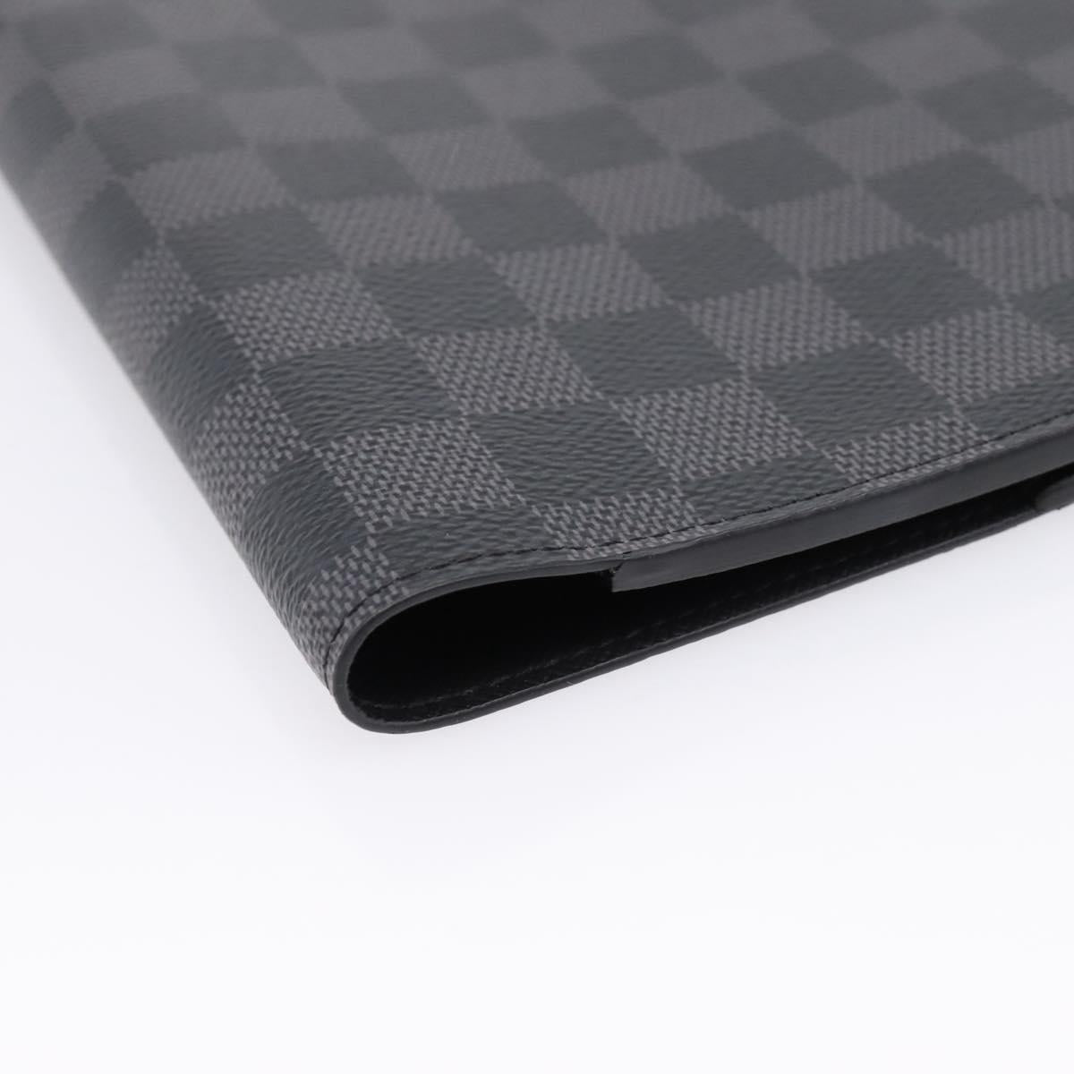LOUIS VUITTON Damier Graphite Agenda Bureau Note Cover R20974 LV Auth 206298V