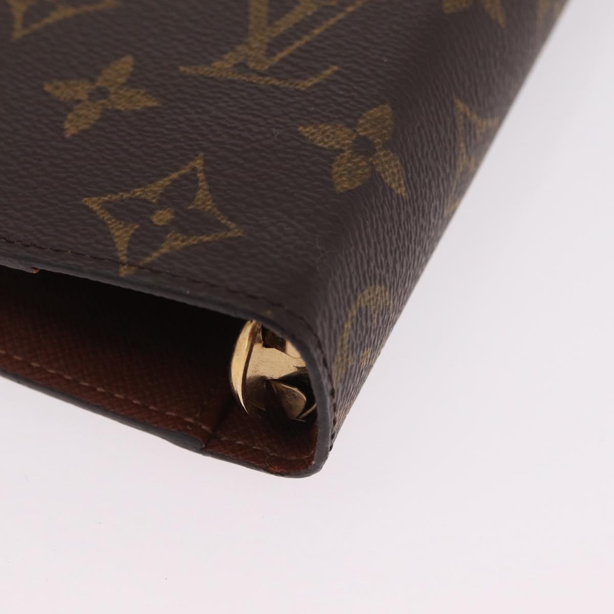 LOUIS VUITTON Monogram Agenda MM Day Planner Cover R20105 LV Auth 206302V