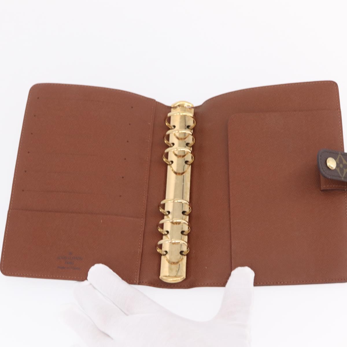 LOUIS VUITTON Monogram Agenda MM Day Planner Cover R20105 LV Auth 206302V
