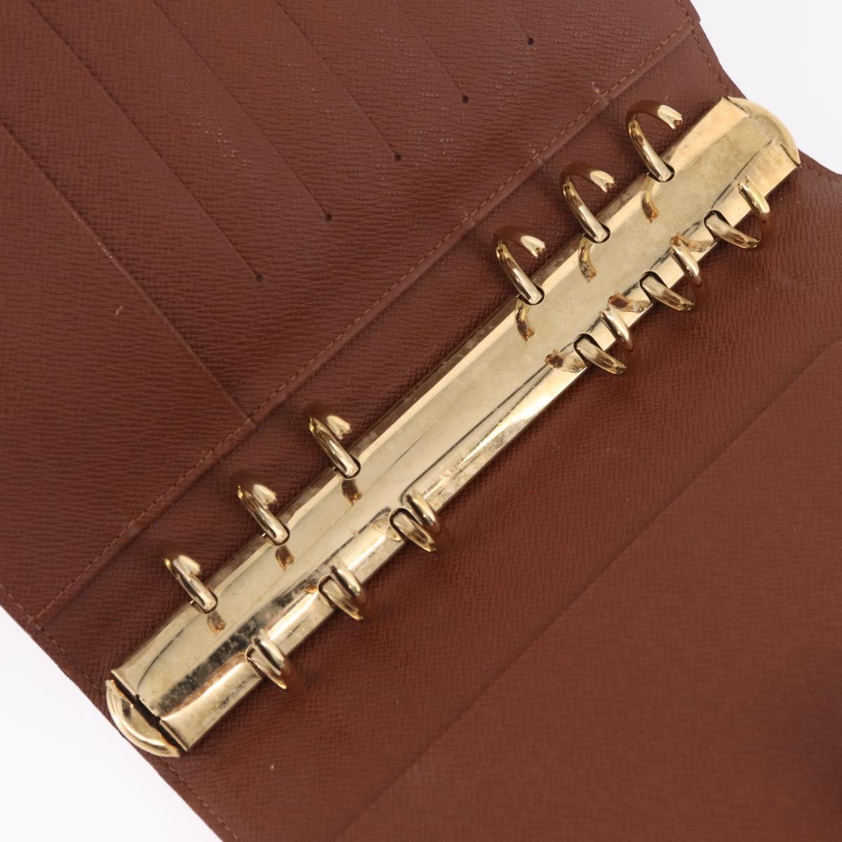 LOUIS VUITTON Monogram Agenda MM Day Planner Cover R20105 LV Auth 206302V