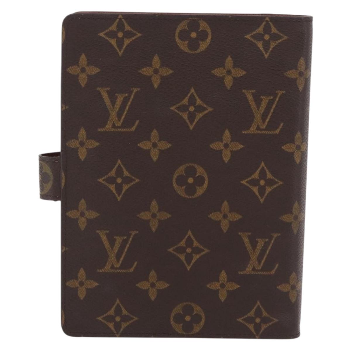 LOUIS VUITTON Monogram Agenda MM Day Planner Cover R20105 LV Auth 206302V