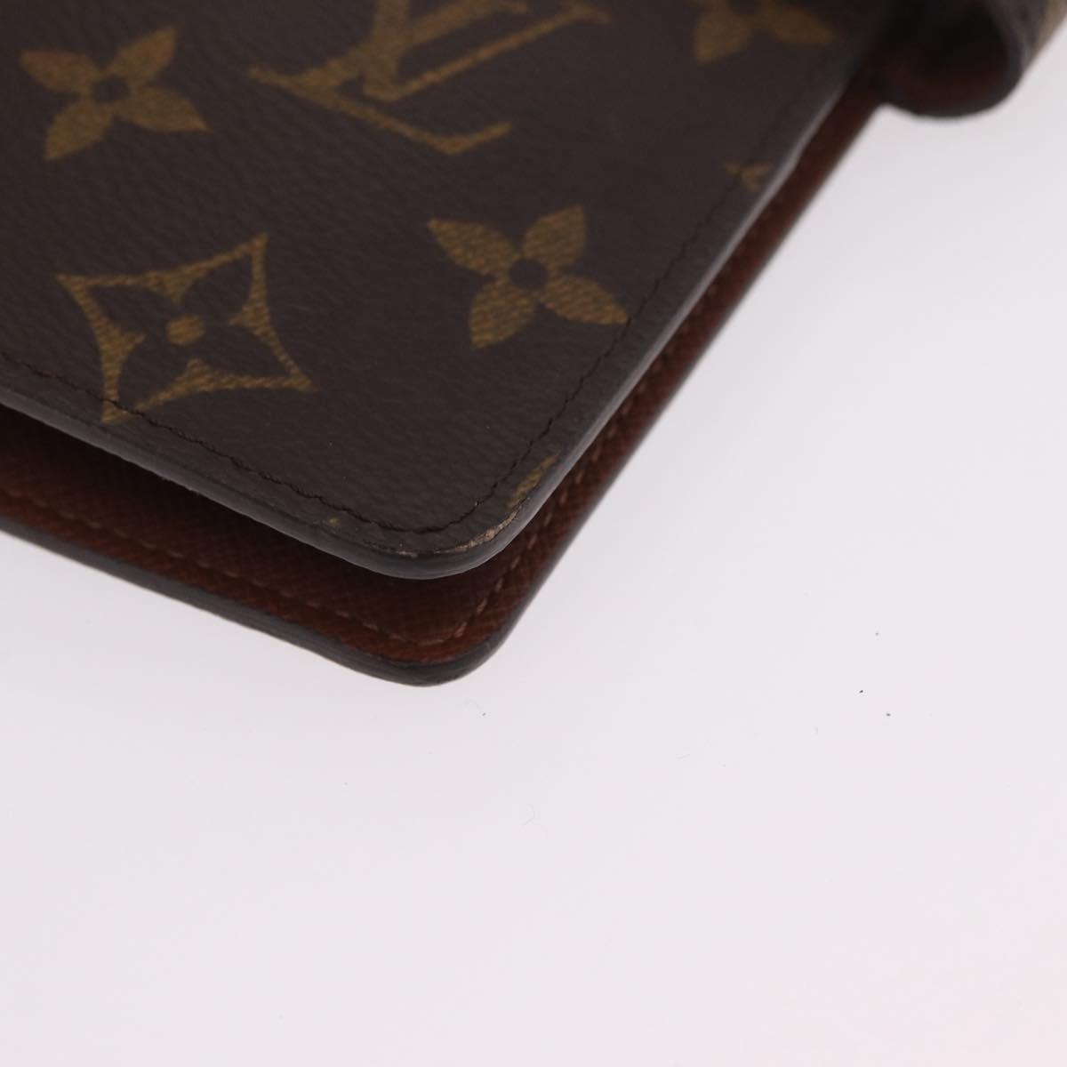 LOUIS VUITTON Monogram Agenda MM Day Planner Cover R20105 LV Auth 206302V
