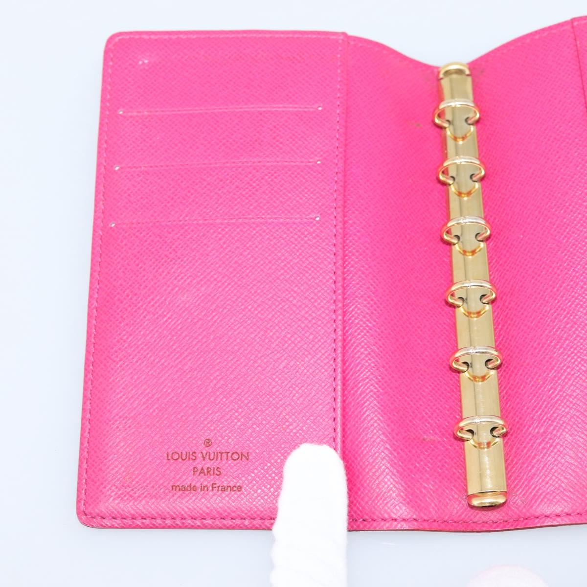 LOUIS VUITTON Monogram Multicolor Agenda PM Cover Black R21076 Auth 206303A
