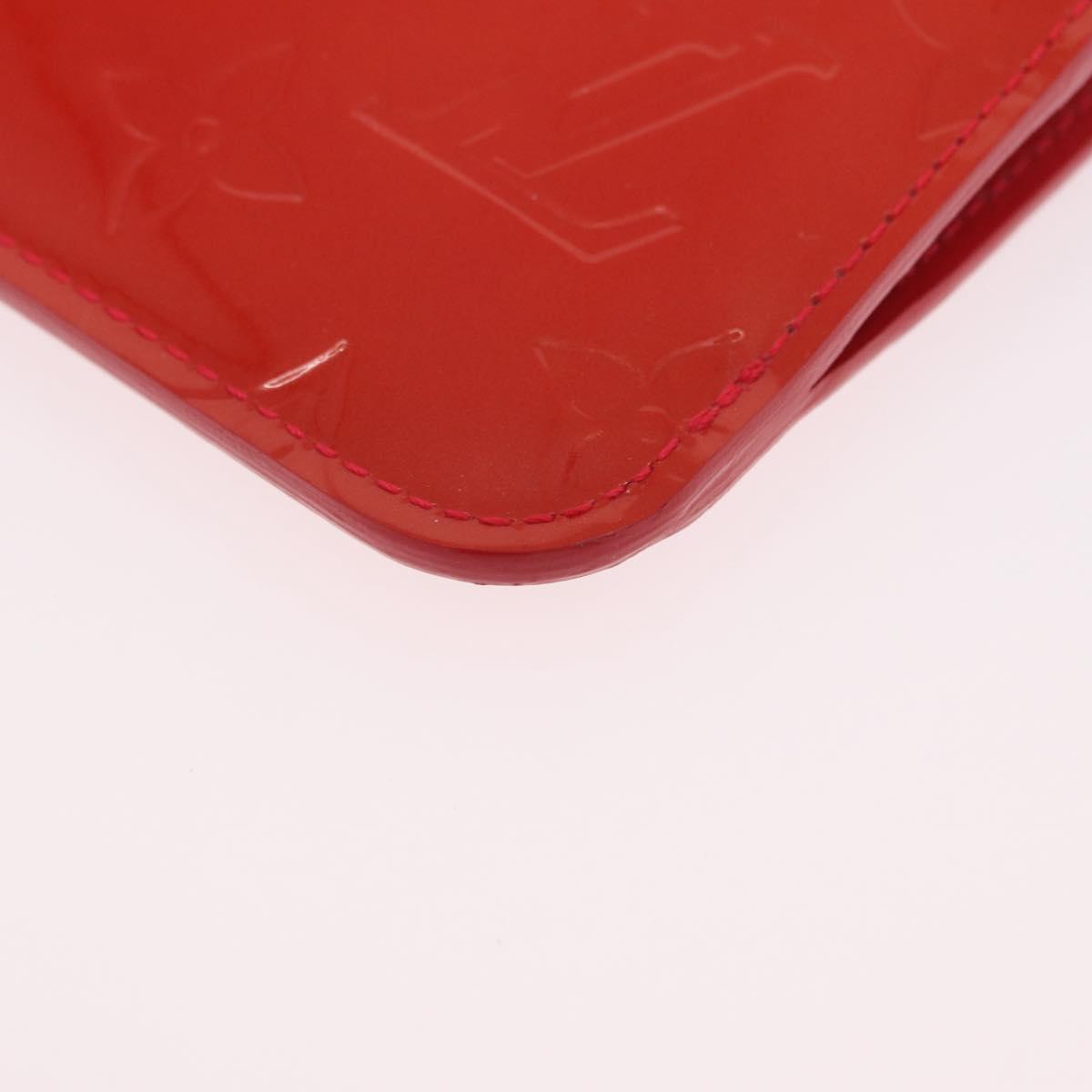 LOUIS VUITTON Vernis Pochette Cle NM Purse Rouge Grunadine M91737 LV Auth 206305