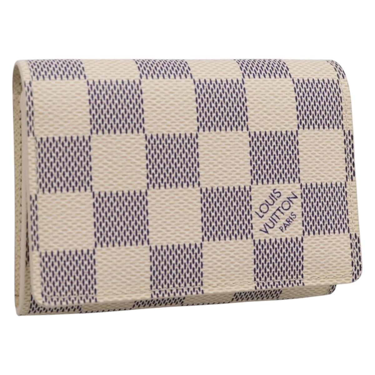 LOUIS VUITTON Damier Azur Anvelop Cult De Vuitto Case N61746 LV Auth 206313V