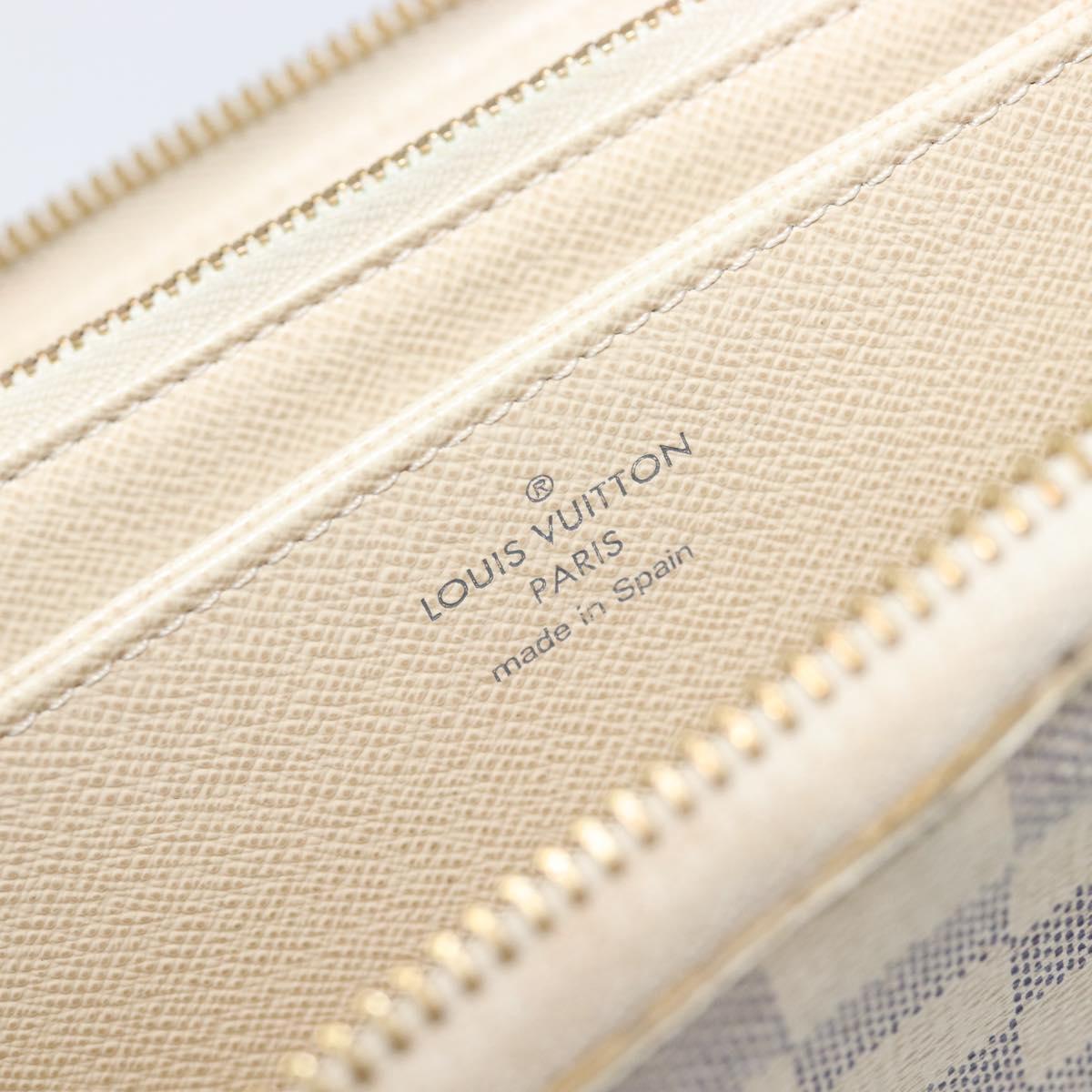 LOUIS VUITTON Damier Azur Zippy Wallet Long Wallet N60019 LV Auth 206314