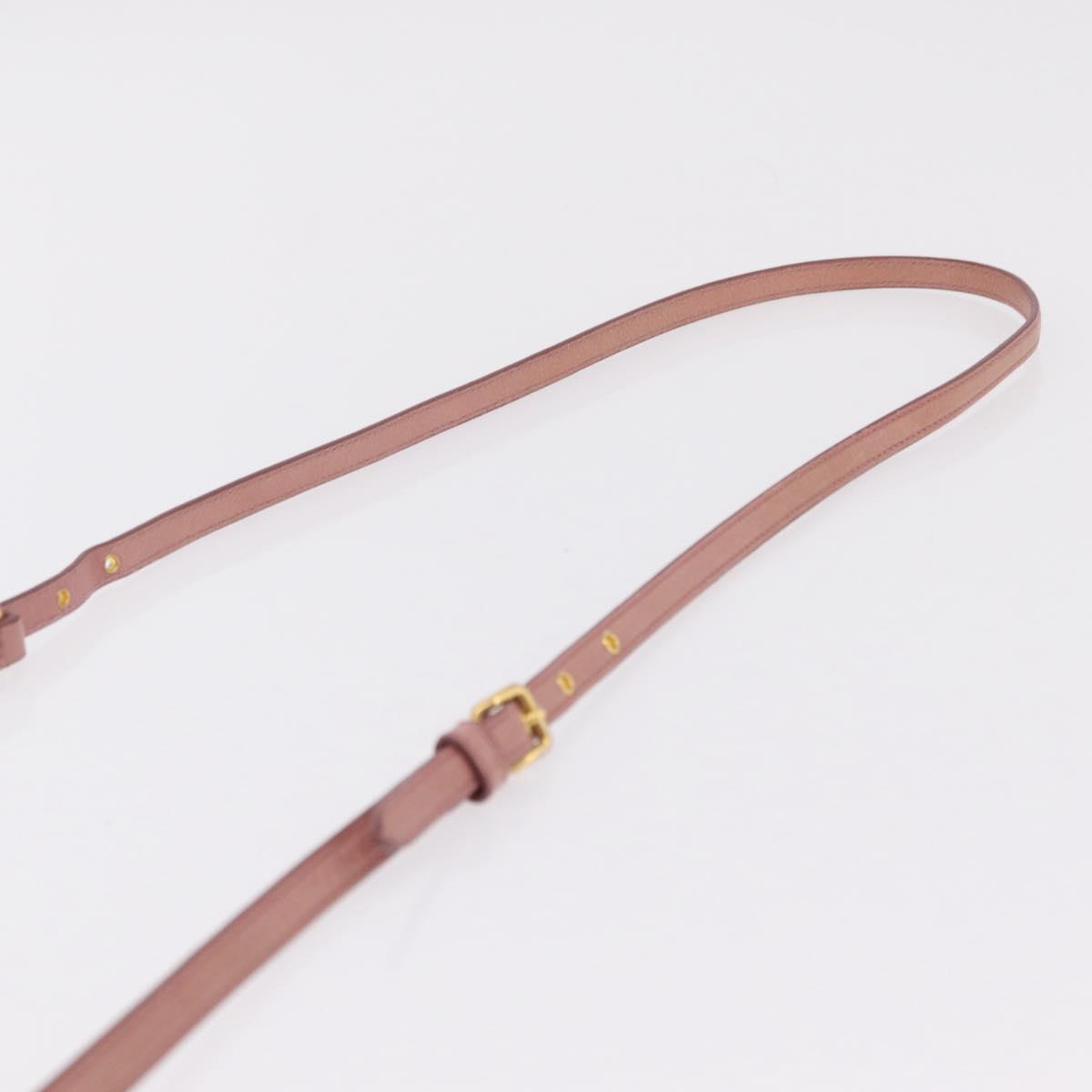 Miu Miu Matelasse Shoulder Bag Vitellolux Pink Gold Auth 206318A