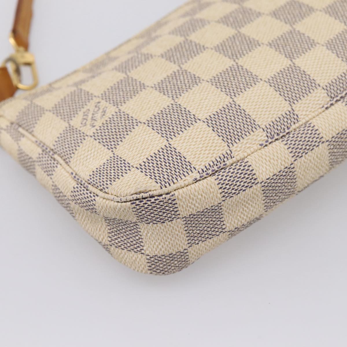 LOUIS VUITTON Damier Azur Pochette Accessoires Pouch N41207 LV Auth 206321A