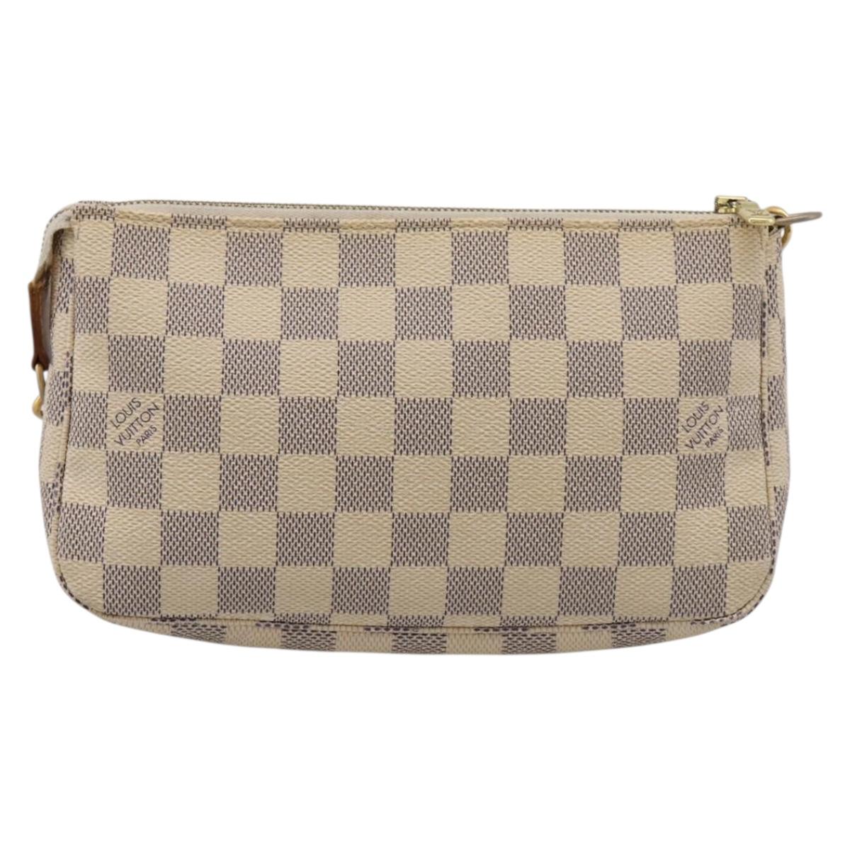 LOUIS VUITTON Damier Azur Pochette Accessoires Pouch N41207 LV Auth 206321A