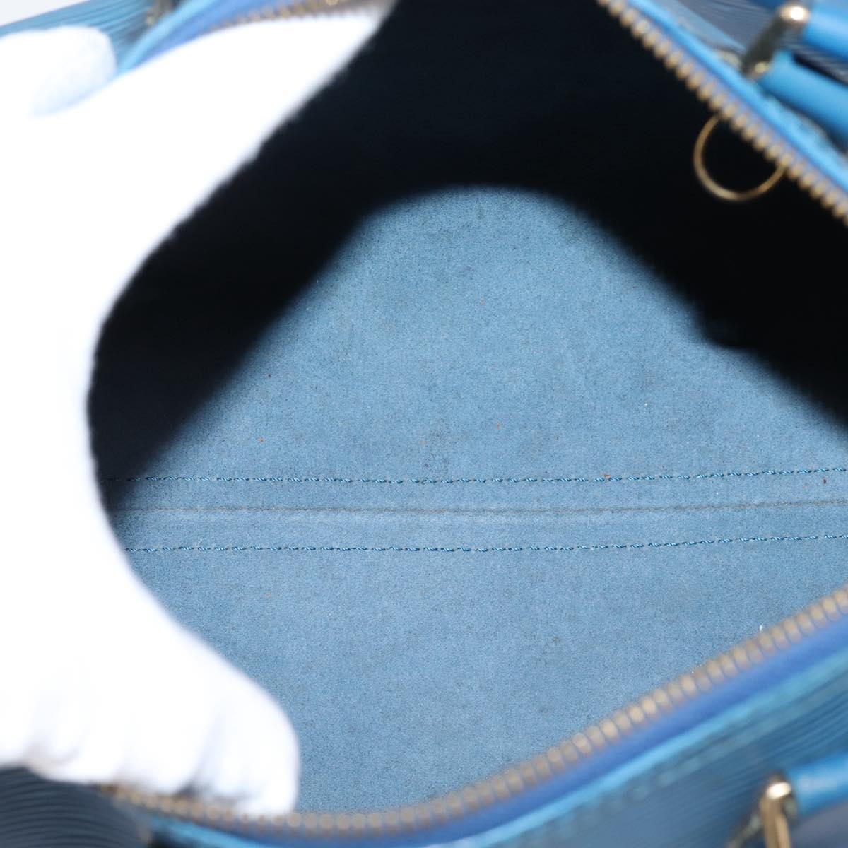LOUIS VUITTON Epi Speedy 25 Hand Bag Toledo Blue M43015 LV Auth 206328