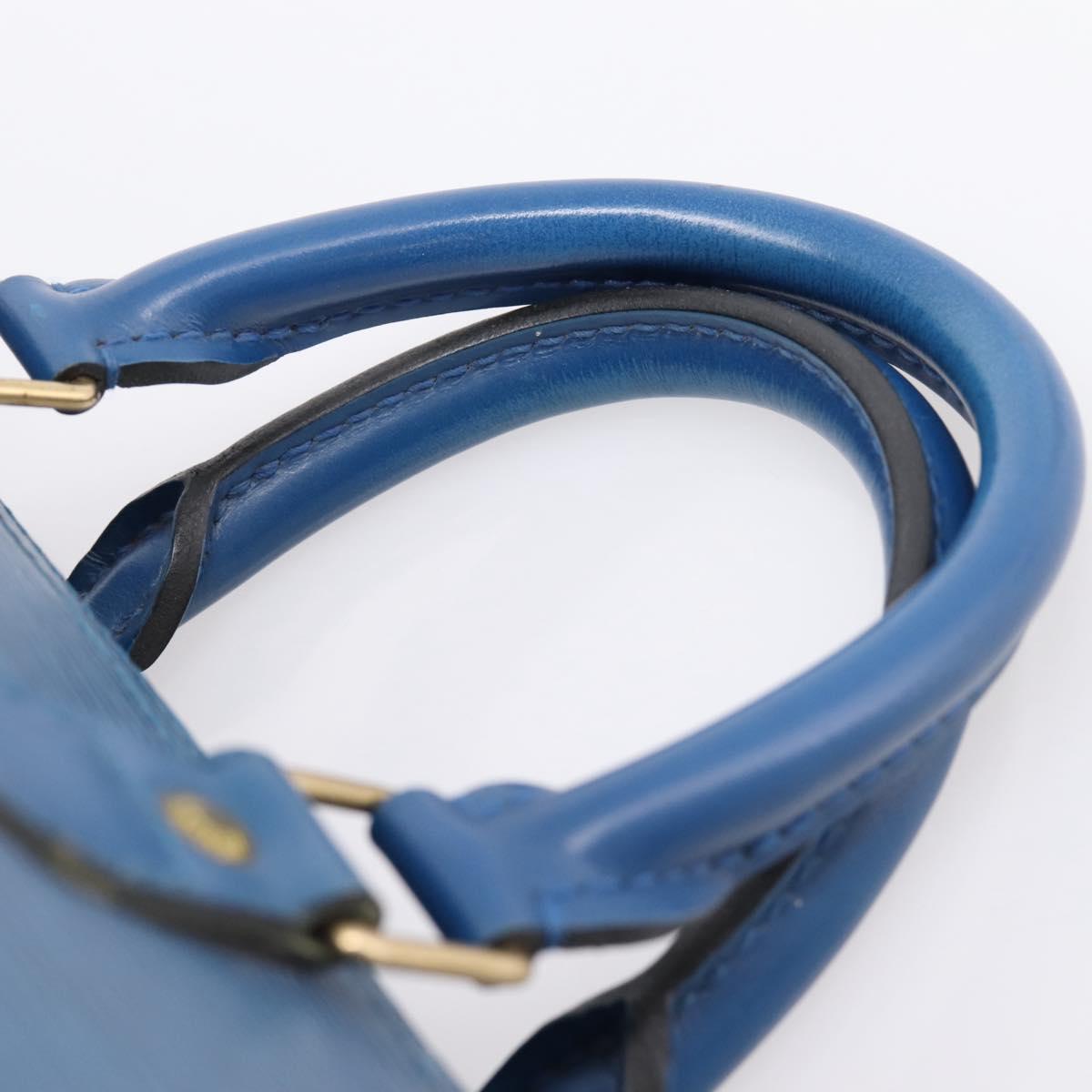 LOUIS VUITTON Epi Speedy 25 Hand Bag Toledo Blue M43015 LV Auth 206328