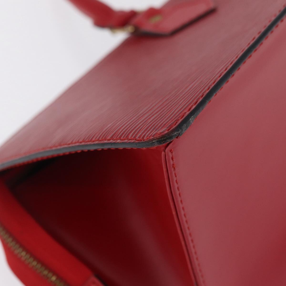 LOUIS VUITTON Epi Sac Triangle Hand Bag Red M52097 LV Auth 206342