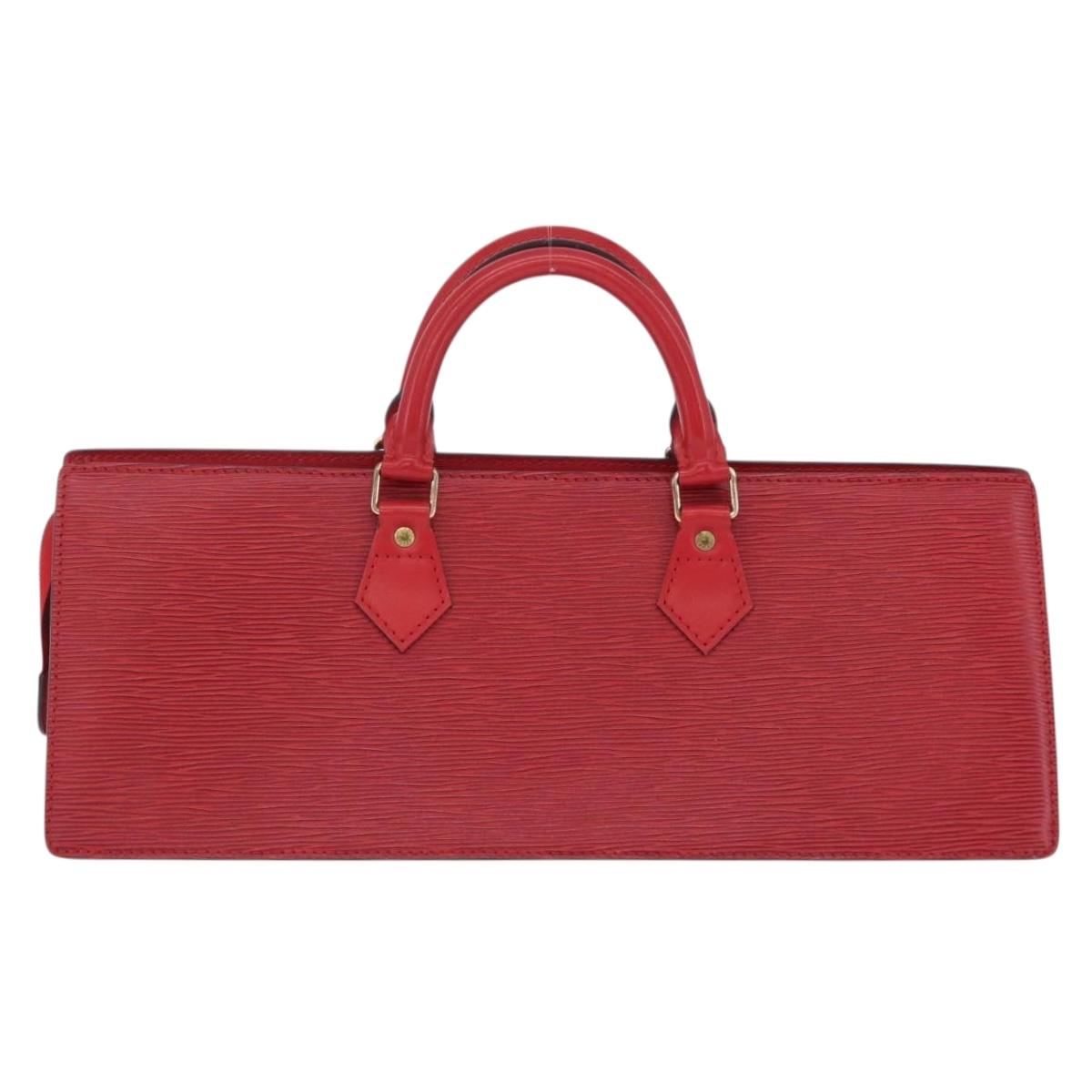 LOUIS VUITTON Epi Sac Triangle Hand Bag Red M52097 LV Auth 206342