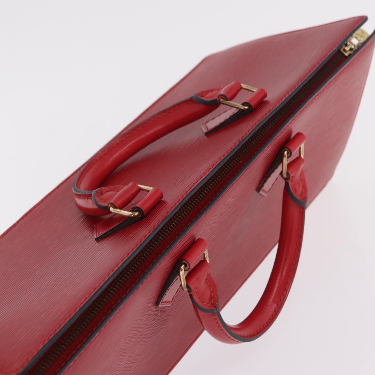 LOUIS VUITTON Epi Sac Triangle Hand Bag Red M52097 LV Auth 206342