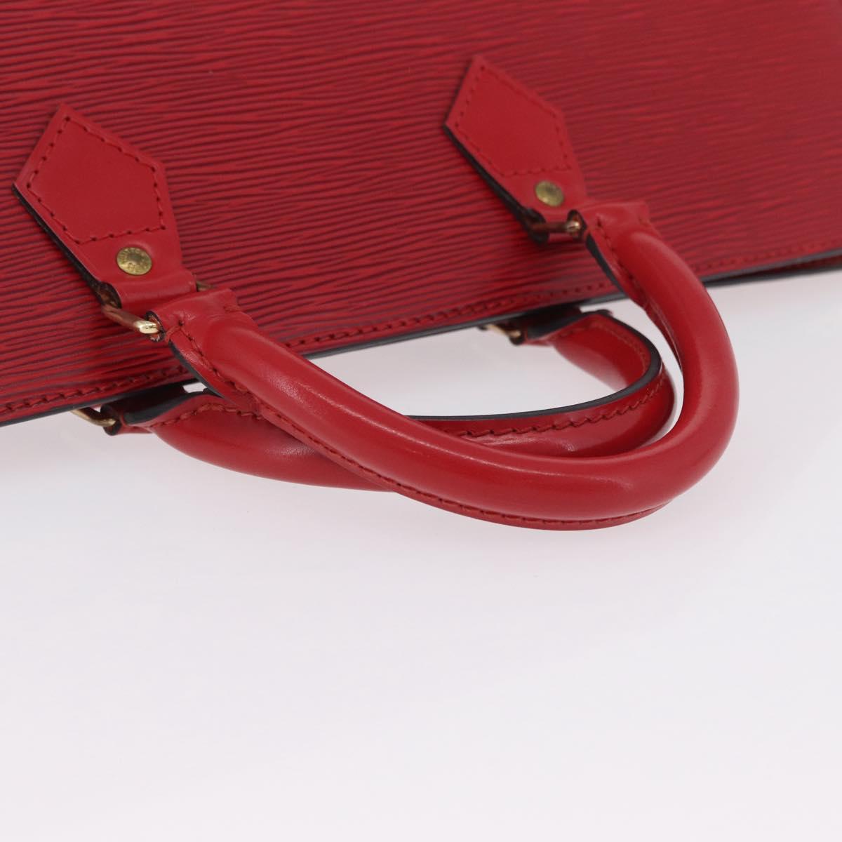 LOUIS VUITTON Epi Sac Triangle Hand Bag Red M52097 LV Auth 206342
