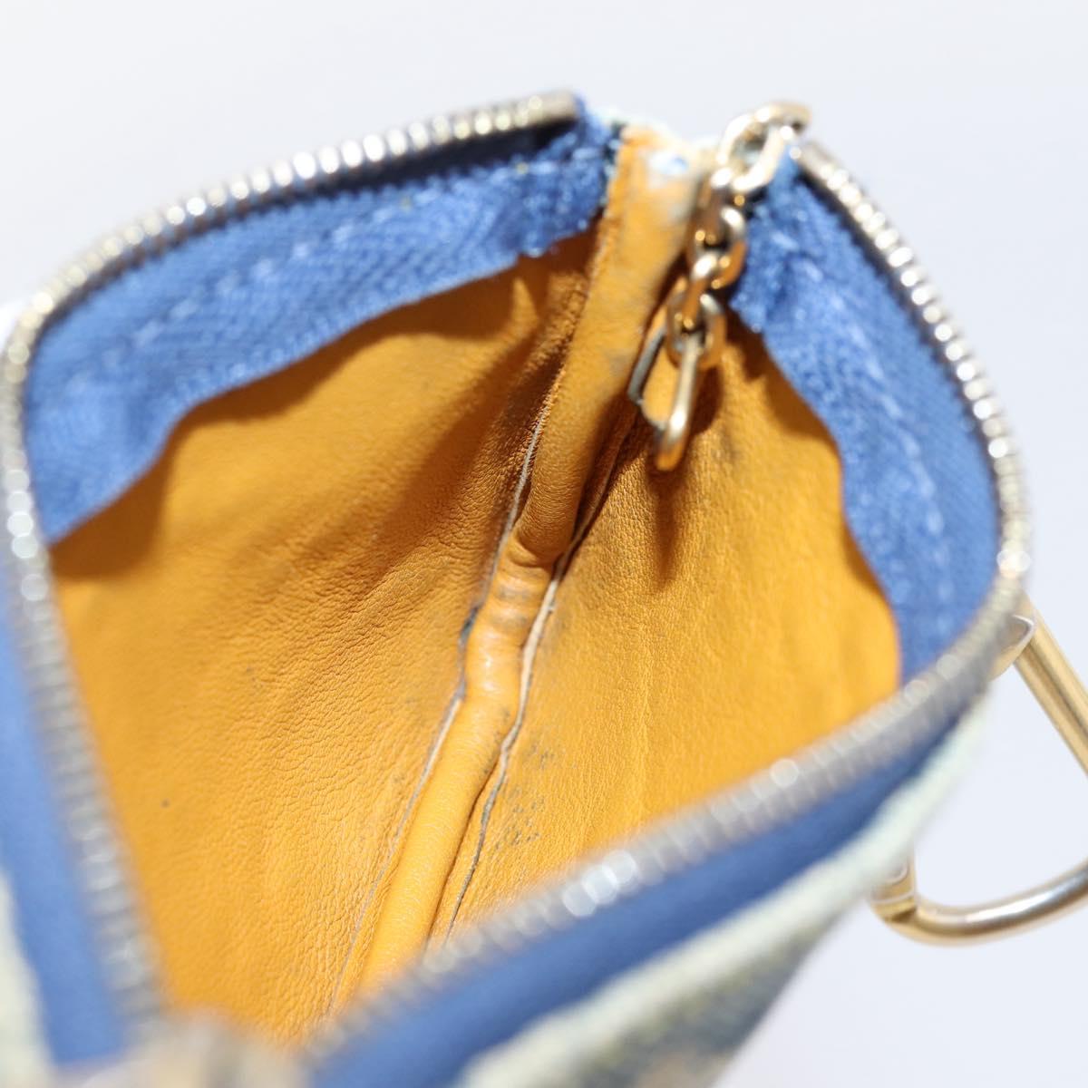 LOUIS VUITTON Monogram Denim Pochette Cles Purse Blue M95343 LV Auth 206350A