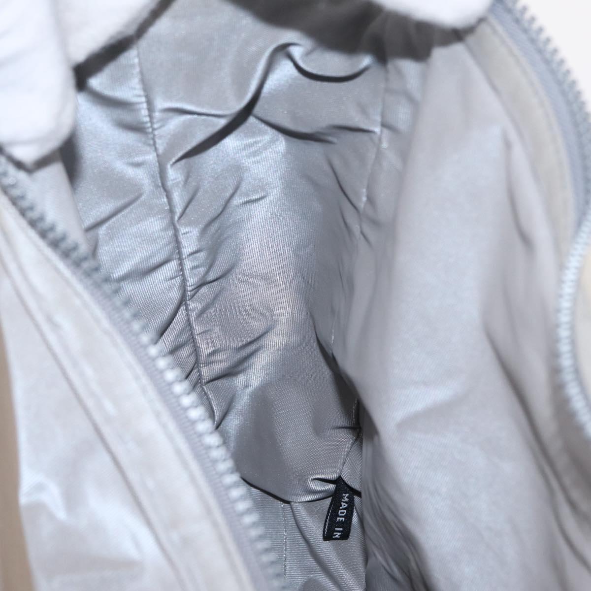 CHANEL Tote Bag Rubber Gray CC Auth 206363