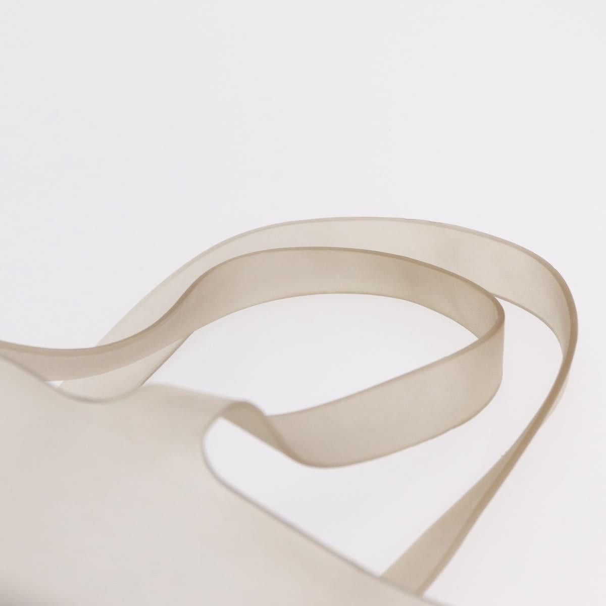 CHANEL Tote Bag Rubber Gray CC Auth 206363