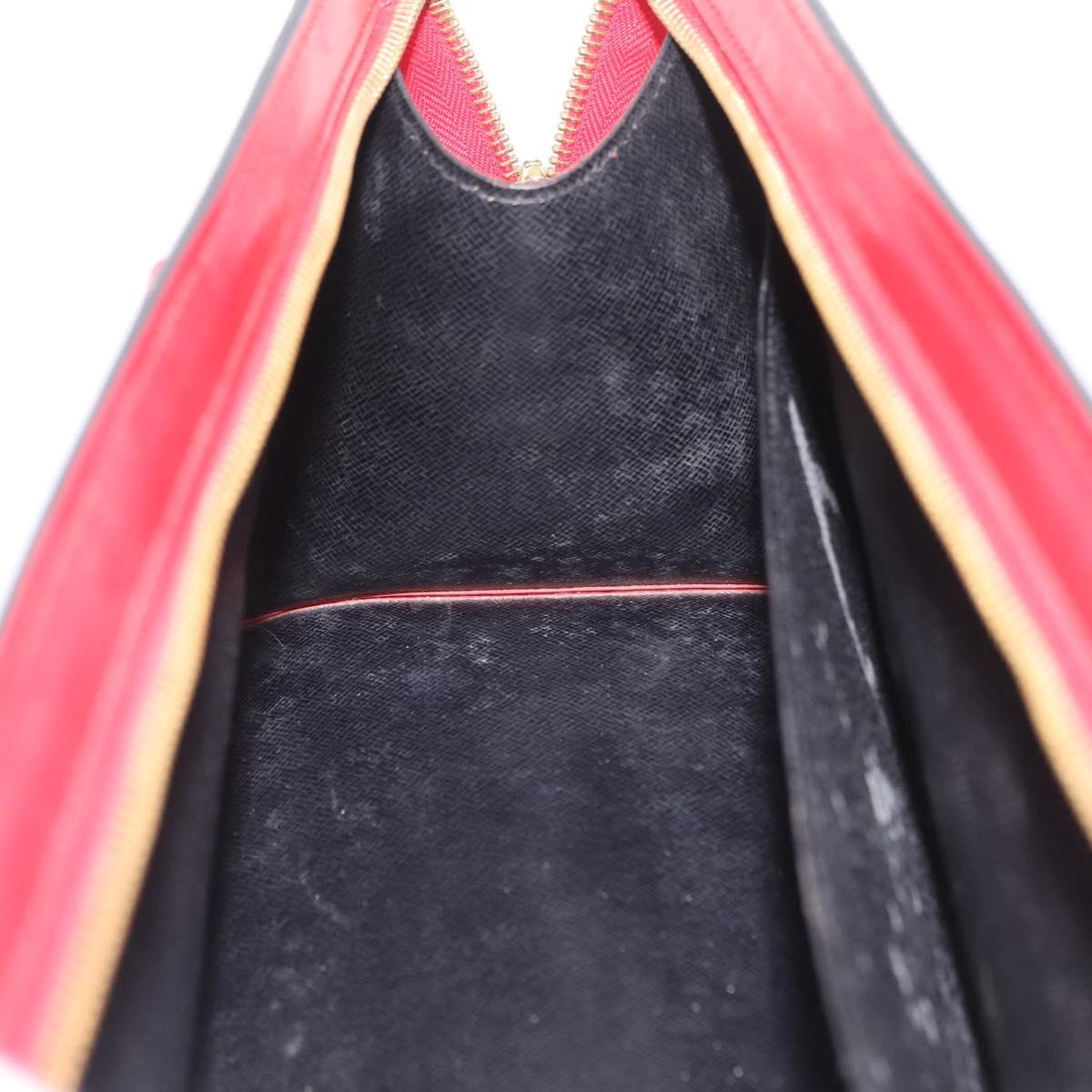 LOUIS VUITTON Epi Sac Triangle Hand Bag Red M52097 LV Auth 206372