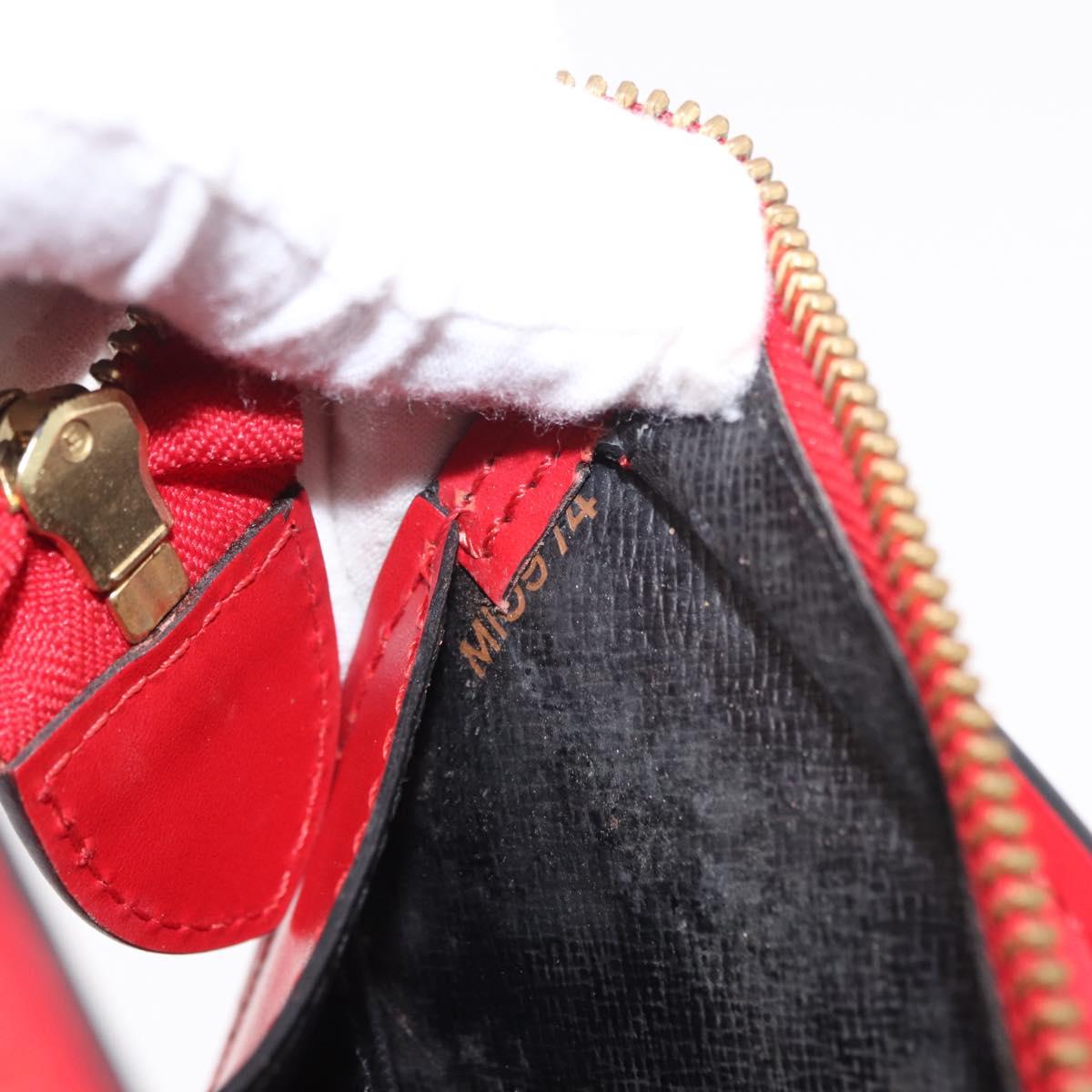 LOUIS VUITTON Epi Sac Triangle Hand Bag Red M52097 LV Auth 206372