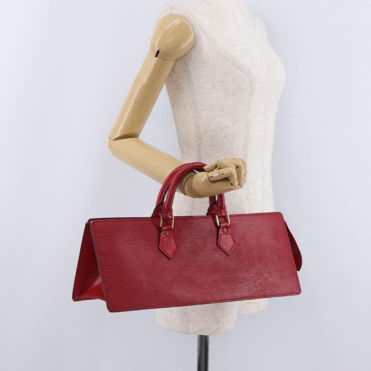LOUIS VUITTON Epi Sac Triangle Hand Bag Red M52097 LV Auth 206372