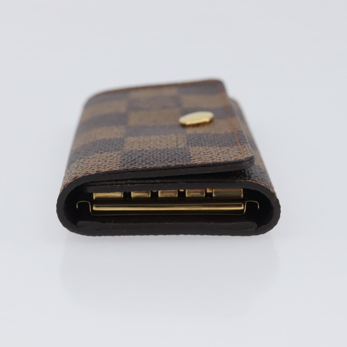 LOUIS VUITTON Damier Ebene Multicles 4 Key Case N62631 LV Auth 206376V