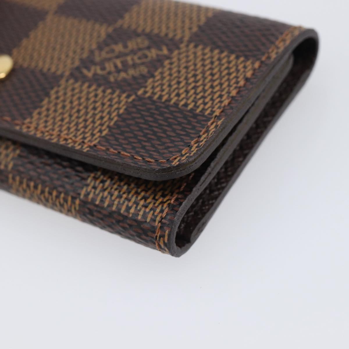 LOUIS VUITTON Damier Ebene Multicles 4 Key Case N62631 LV Auth 206376V