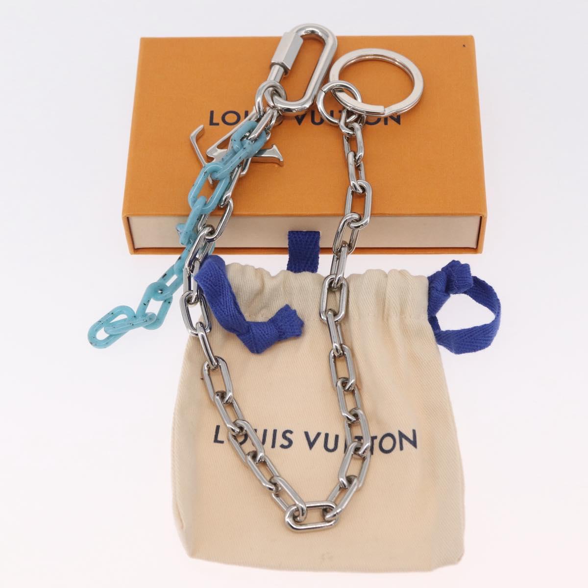 LOUIS VUITTON Key Chain LV Shape Charm metal Silver MP2619 LV Auth 206379M