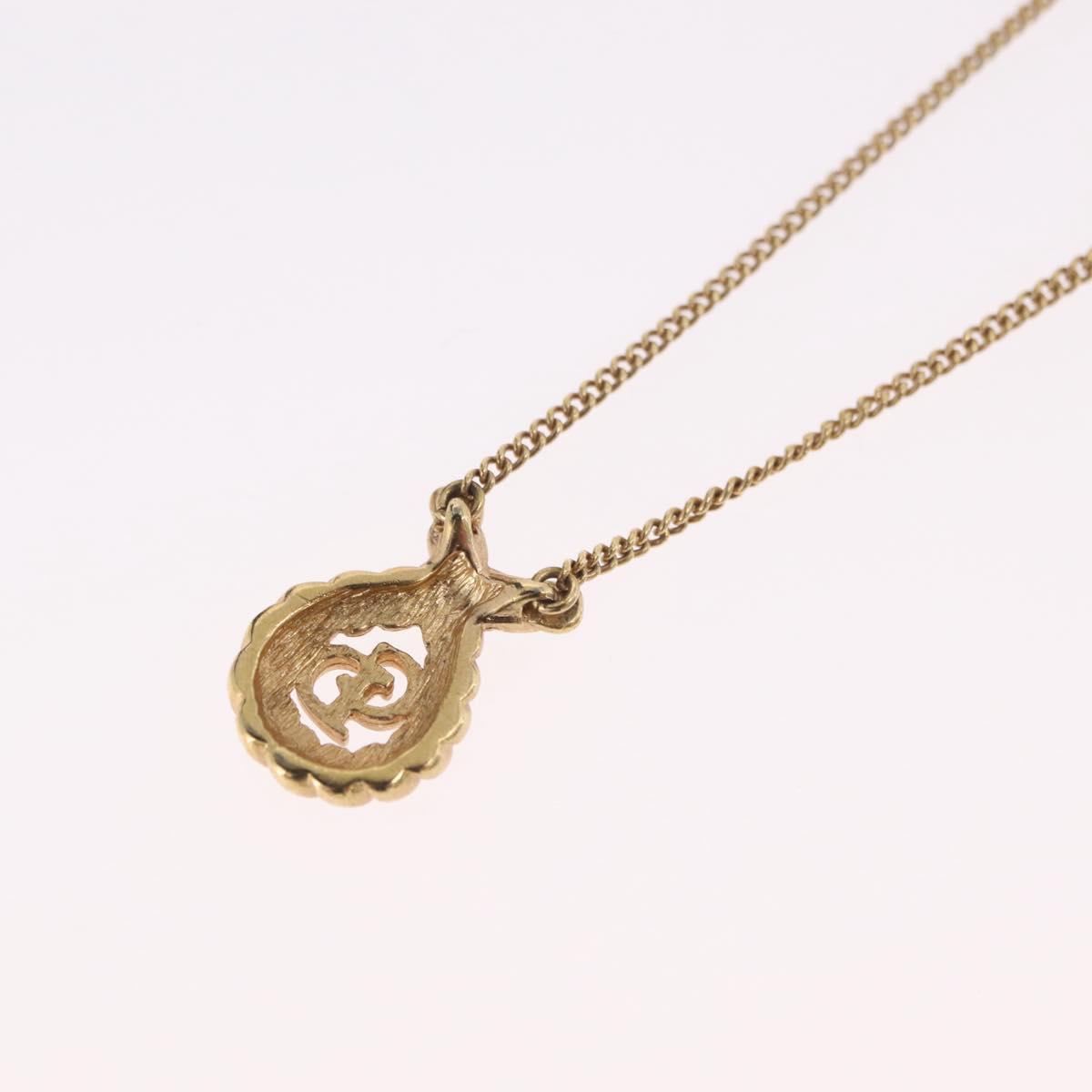 Christian Dior Necklace metal Gold Tone Auth 206380