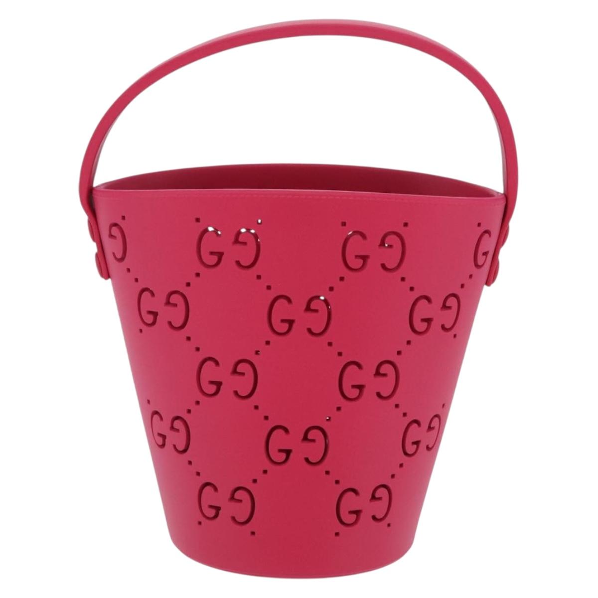 GUCCI Hand Bag Rubber Pink 723051 Auth 206394M