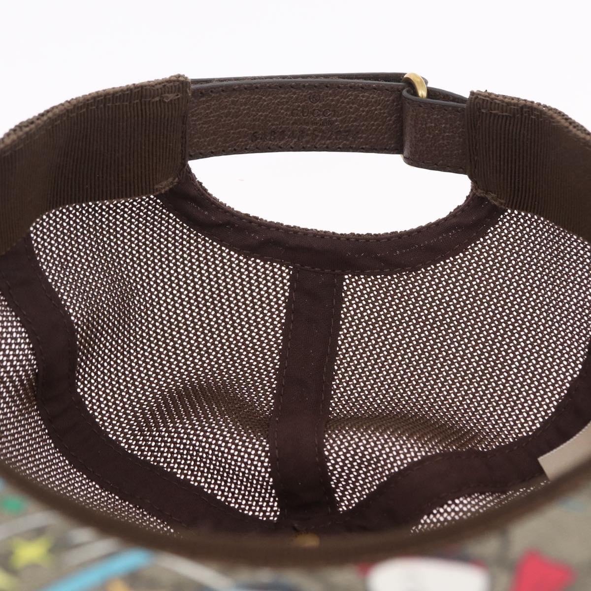 GUCCI GG Supreme GUCCIxDisney Cap PVC L Beige 648843 Auth 206396M
