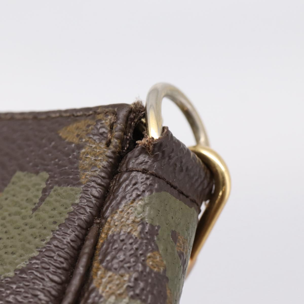 LOUIS VUITTON Monogram Graffiti Pochette Pouch Khaki M92191 LV Auth 206399A