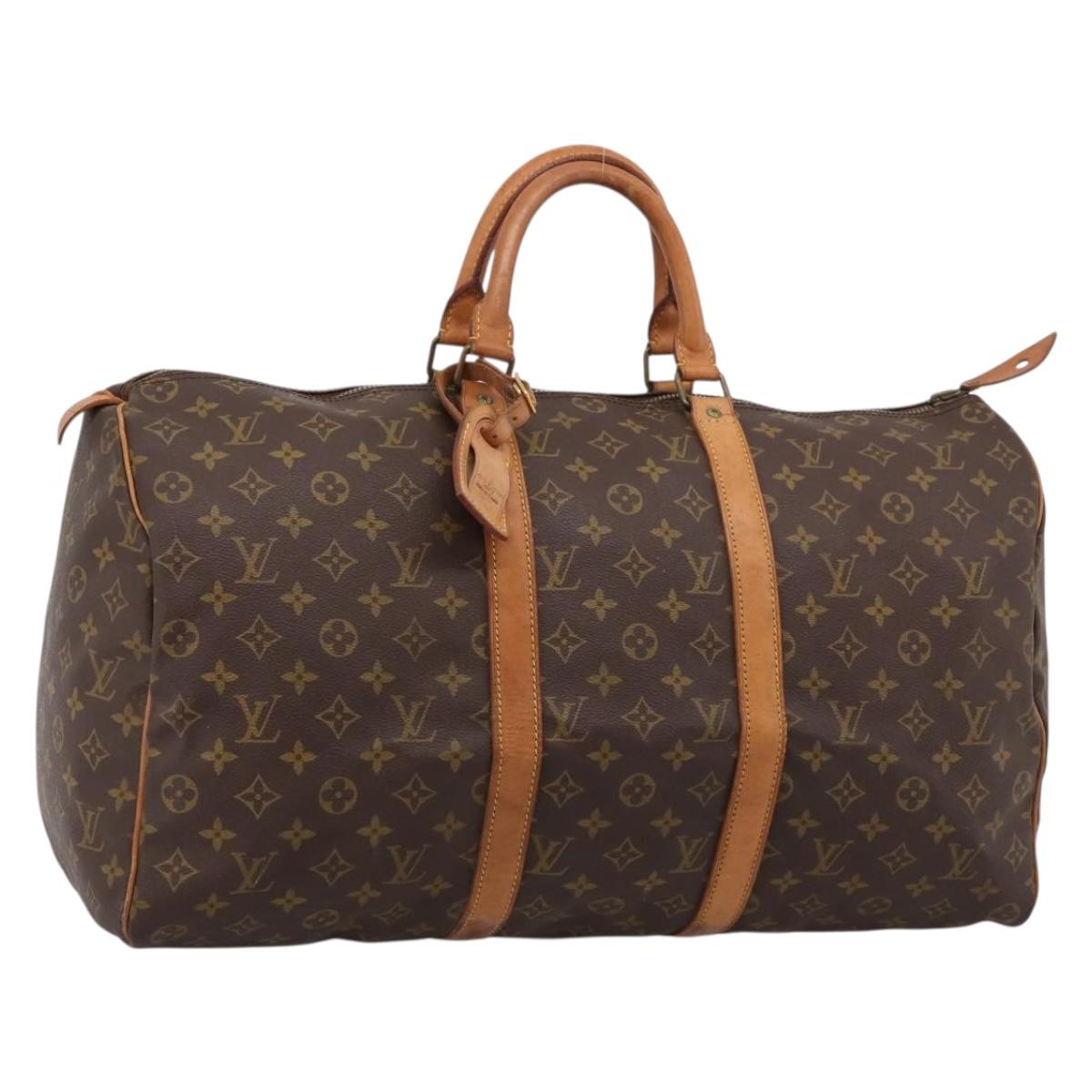 LOUIS VUITTON Monogram Keepall 50 Boston Bag Vintage M41426 LV Auth 206424