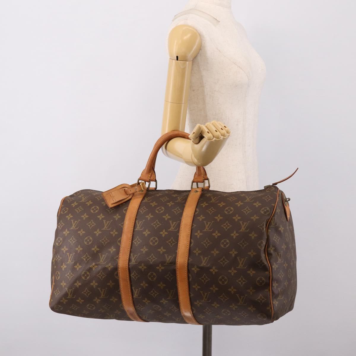 LOUIS VUITTON Monogram Keepall 50 Boston Bag Vintage M41426 LV Auth 206424