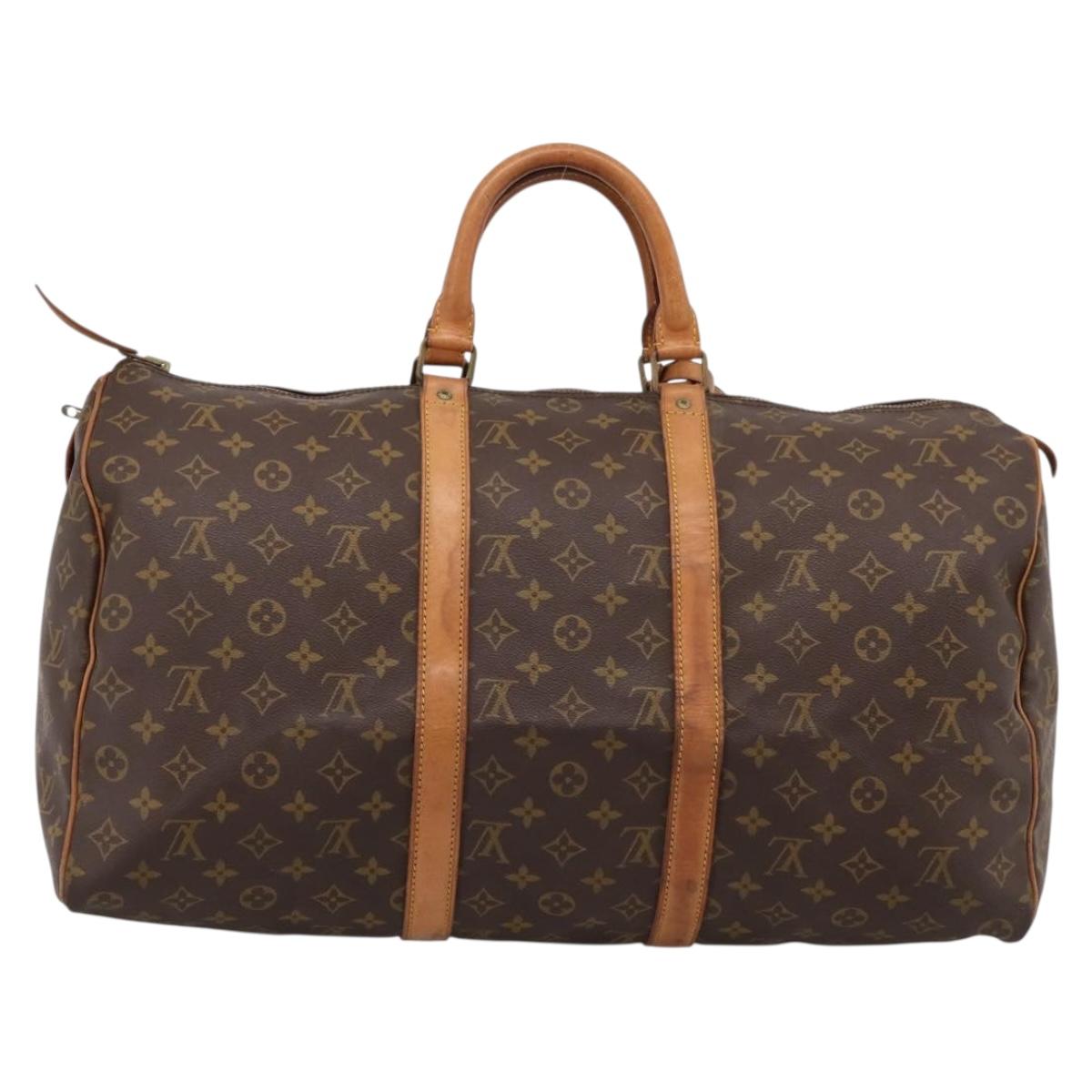LOUIS VUITTON Monogram Keepall 50 Boston Bag Vintage M41426 LV Auth 206424