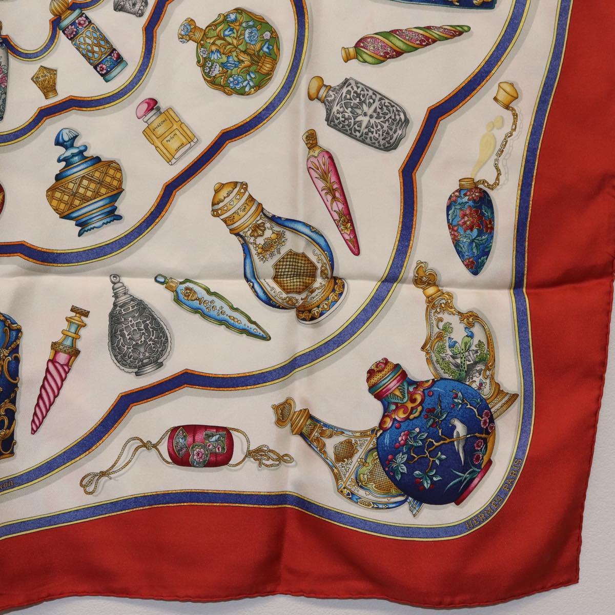 HERMES Carre 90 Scarf hPourvu qu'on ait l'ivresseh Silk Red Auth 206430