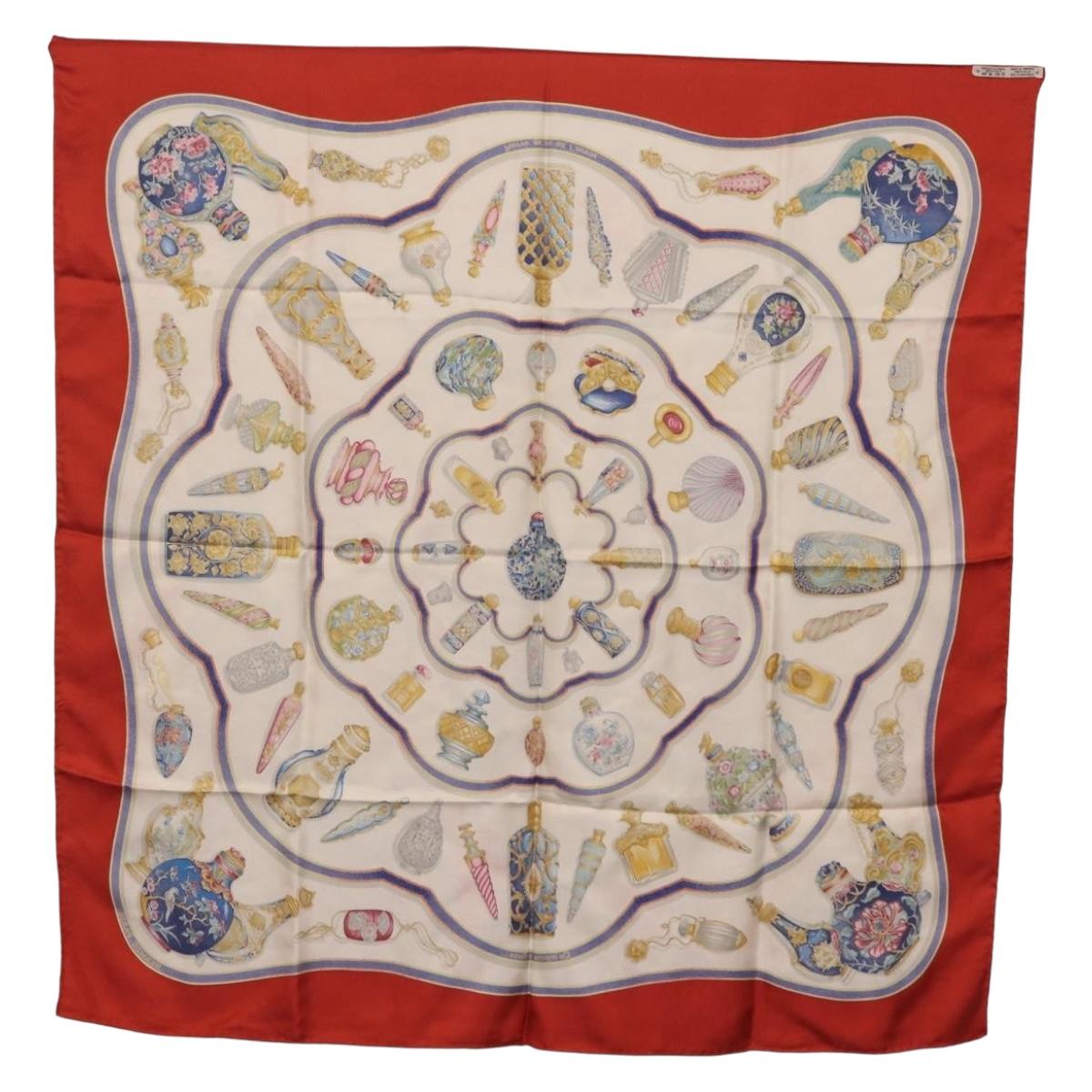HERMES Carre 90 Scarf hPourvu qu'on ait l'ivresseh Silk Red Auth 206430