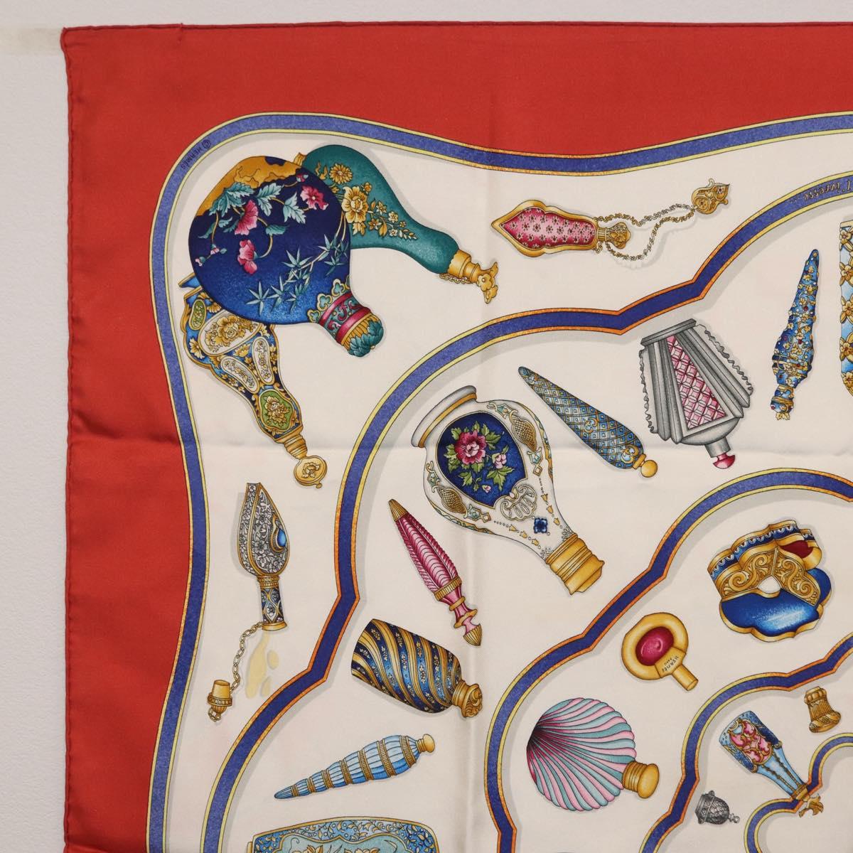 HERMES Carre 90 Scarf hPourvu qu'on ait l'ivresseh Silk Red Auth 206430