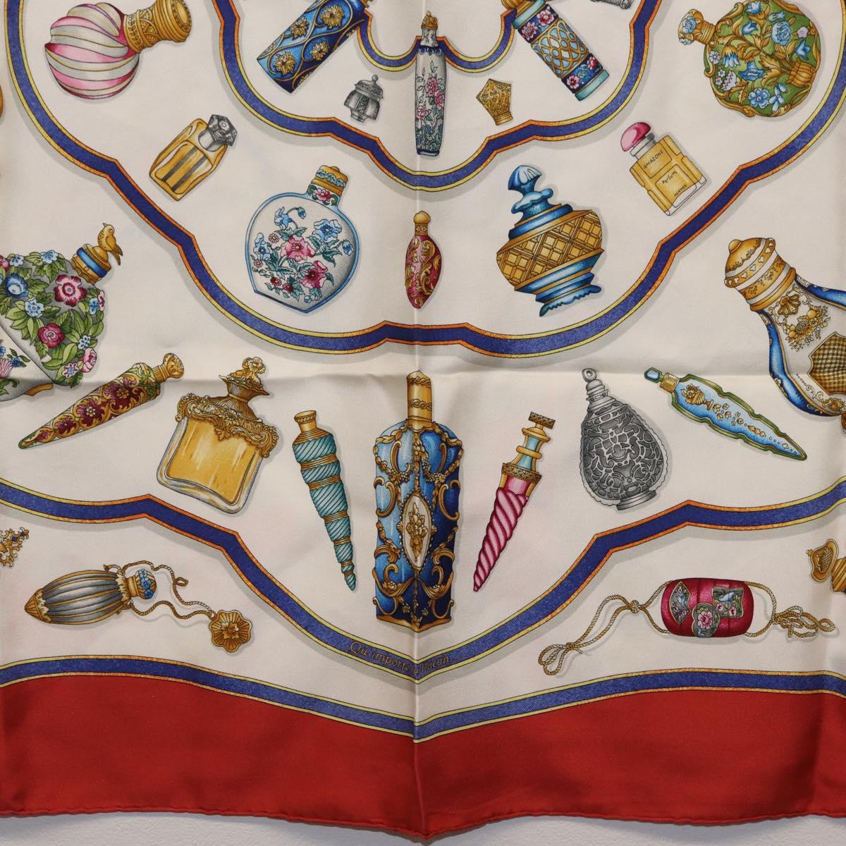 HERMES Carre 90 Scarf hPourvu qu'on ait l'ivresseh Silk Red Auth 206430