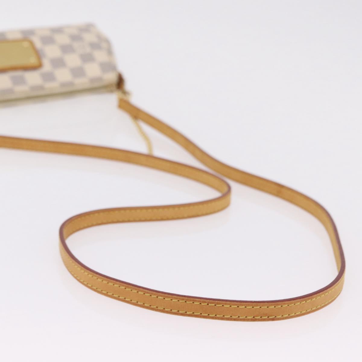 LOUIS VUITTON Damier Azur Eva Shoulder Bag 2way N55214 LV Auth 206436A