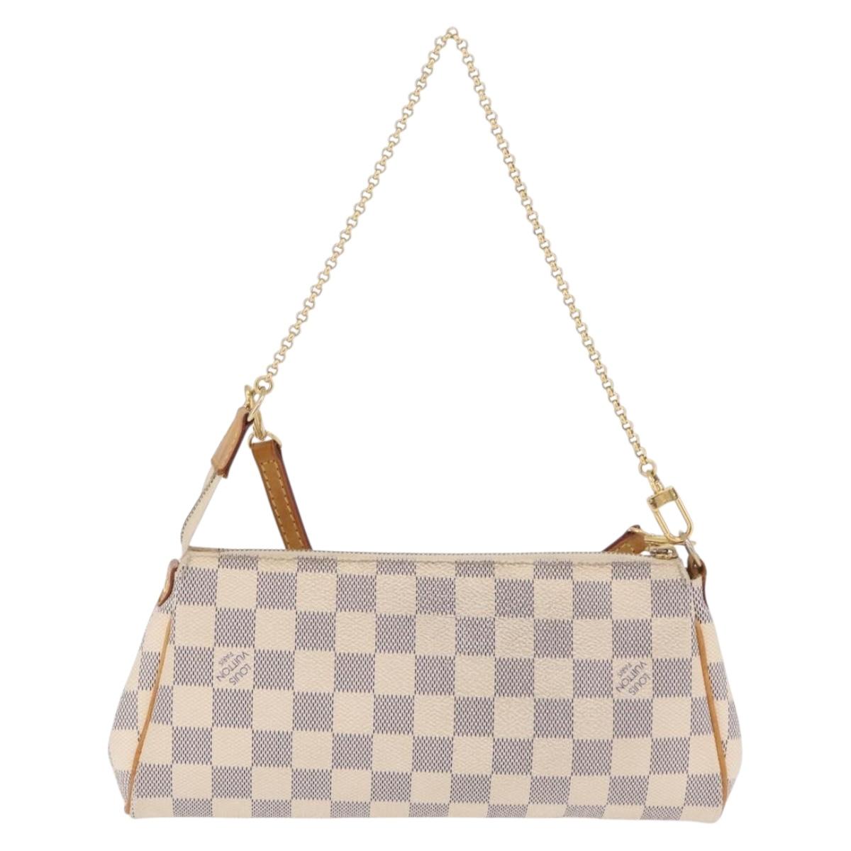 LOUIS VUITTON Damier Azur Eva Shoulder Bag 2way N55214 LV Auth 206436A